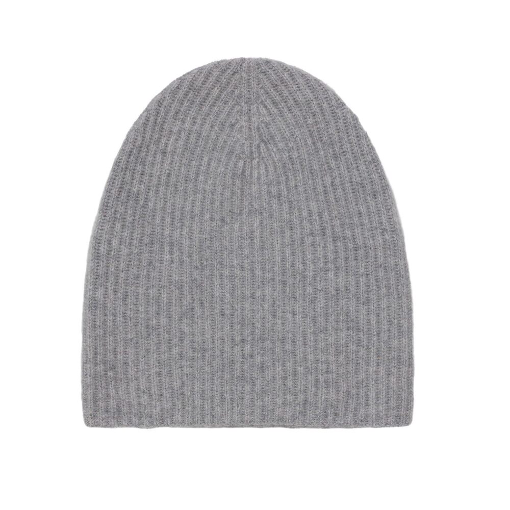 7598 The Essential Ribbed Cashmere Beanie,Cement,OS